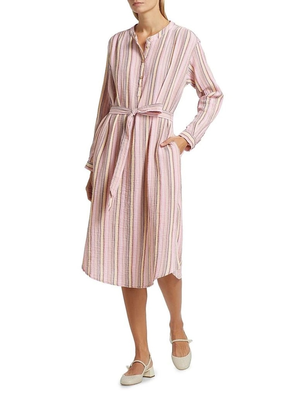 Xirena Women’s Kylie Striped Tie-Waist Midi-Dress